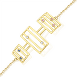 Load image into Gallery viewer, Trio Luminous Bracelet 
with Blue and Pink Sapphire Diamond