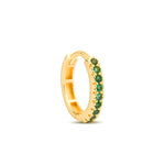 Load image into Gallery viewer, Emerald Reversible Hoop Earring (Large)
