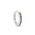 Load image into Gallery viewer, Emerald Reversible Hoop Earring (Large)