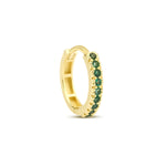 Load image into Gallery viewer, Emerald Reversible Hoop Earring (Large)