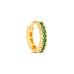 Load image into Gallery viewer, Emerald Reversible Hoop (Medium)