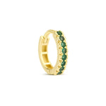 Load image into Gallery viewer, Emerald Reversible Hoop (Medium)