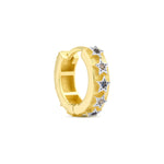 Load image into Gallery viewer, Shinny Stars Reversible Hoop Earring