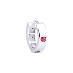 Load image into Gallery viewer, Reversible Dream Hoop Earring (Medium) with Emerald and Ruby