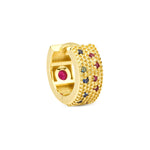 Load image into Gallery viewer, Reversible Dream Hoop Earring (Wide) with Ruby and Blue Sapphire
