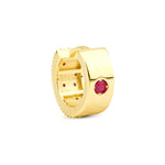 Load image into Gallery viewer, Reversible Dream Hoop Earring (Wide) with Ruby and Blue Sapphire