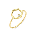Load image into Gallery viewer, Patterned HexaGlow Ring 
with Diamond