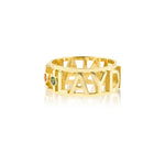 Load image into Gallery viewer, Hugging Names Ring 
with Emerald and Citrine
