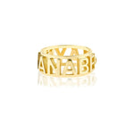 Load image into Gallery viewer, Hugging Names Ring 
with Emerald and Citrine