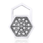 Load image into Gallery viewer, White Gold Black Rhodium HexaGlow Badge Earring
with 
Diamond