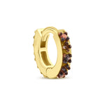 Load image into Gallery viewer, Smoky Pink Black Rhodium Reversible Huggie Earring