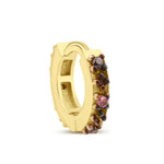 Load image into Gallery viewer, Smoky Pink Black Rhodium Reversible Huggie Earring
