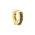 Load image into Gallery viewer, Colorful Black Rhodium Reversible Huggie