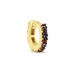 Load image into Gallery viewer, Green and Blue Black Rhodium and Gold Reversible Huggie