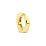 Load image into Gallery viewer, Pink and Green Black Rhodium and Gold Reversible Huggie Earring