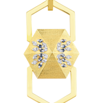 Load image into Gallery viewer, Full Badge HexaGlow Earring 
with 
Blue Sapphire and Diamond
