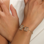Load image into Gallery viewer, Duo Luminous Bracelet with Pink Sapphire and Diamond