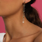 Load image into Gallery viewer, Long Flow of Drops Earring 
with Tsavorite and Peridot