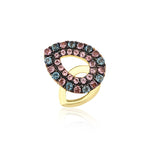 Load image into Gallery viewer, Drop Stud Earring with London Blue Topaz and Pink Tourmaline
