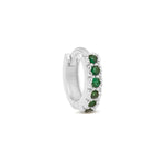 Load image into Gallery viewer, Emerald Reversible Hoop (Small)
