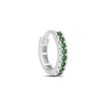 Load image into Gallery viewer, Emerald Reversible Hoop (Medium)
