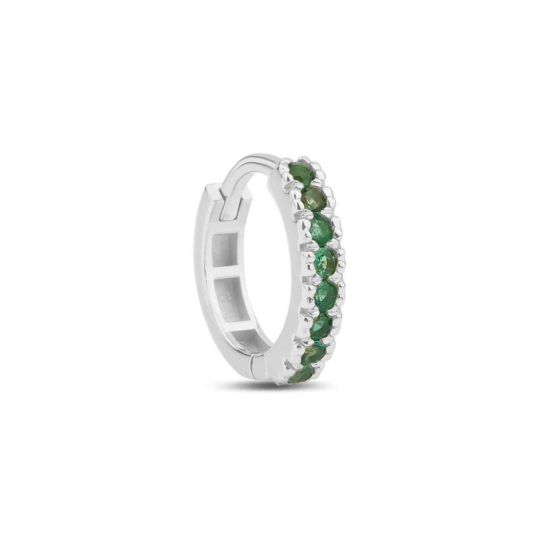 Emerald Reversible Hoop (Medium)