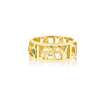 Load image into Gallery viewer, Hugging Names Ring 
with Emerald and Citrine
