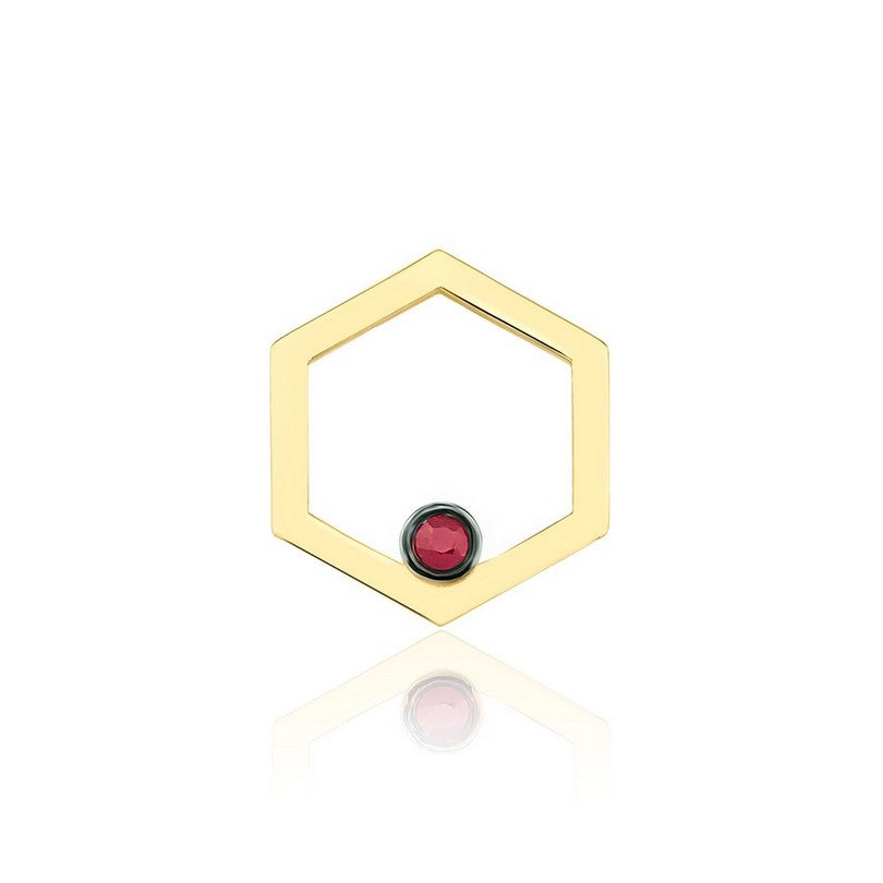 Solo HexaGlow Earring with Ruby