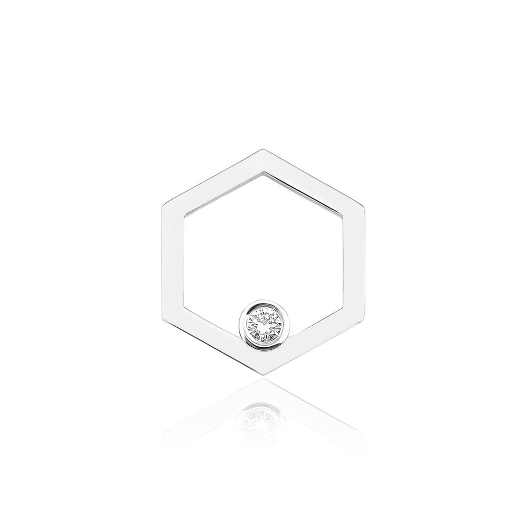 Solo HexaGlow Earring with Diamond