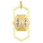 Load image into Gallery viewer, Full Badge HexaGlow Earring 
with 
Blue Sapphire and Diamond
