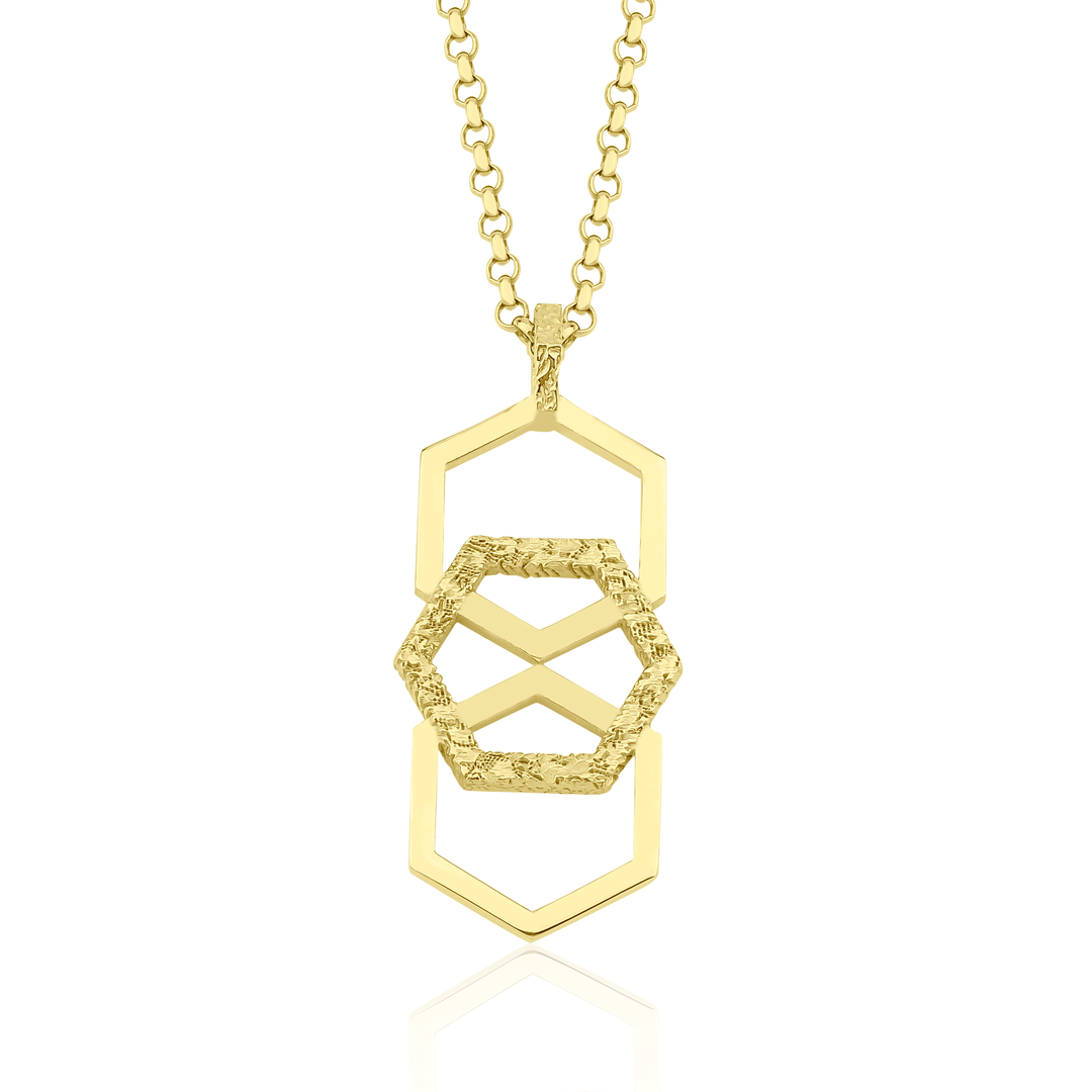 HexaGlow Patterned Pendant