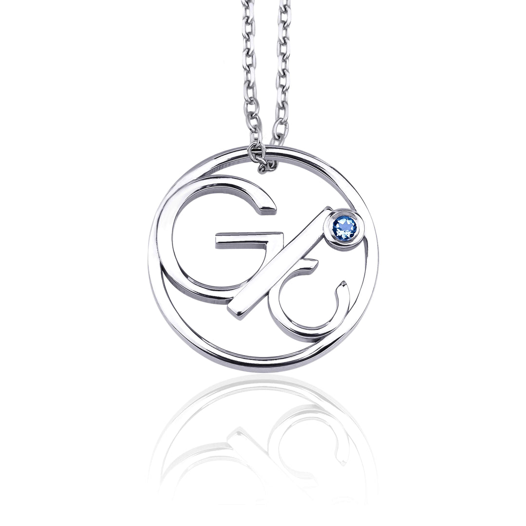 Petite Silver Hugging Names Necklace (1.5 cm / 0.59 inches)