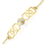 Load image into Gallery viewer, HexaGlow Chain Bracelet with Diamond
