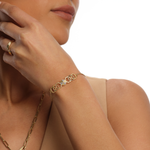 Load image into Gallery viewer, HexaGlow Chain Bracelet with Diamond
