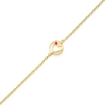 Load image into Gallery viewer, Small Heart Bracelet with Ruby
